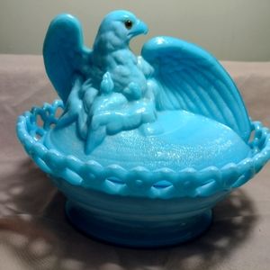 Vintage glass candy dish